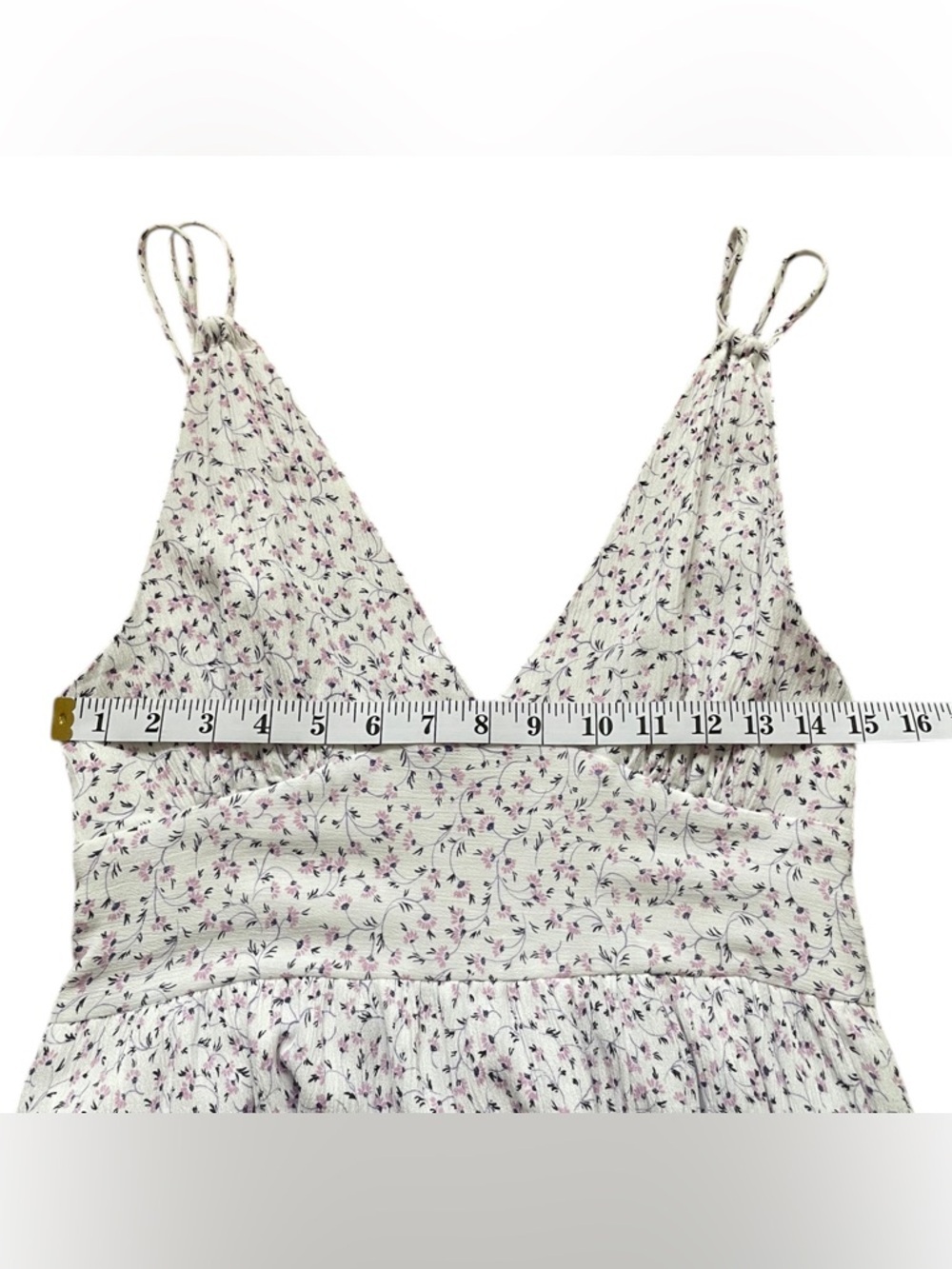BB Dakota Sunday’s Best Floral Maxi Dress Babydoll White Purple Med Romantic - Picture 10 of 11